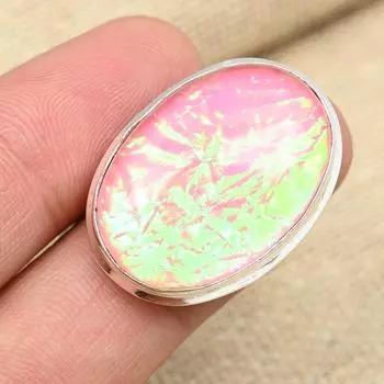 Розовый австралийский тройной опал, драгоценный камень, твердое ювелирное изделие из стерлингового серебра 925 пробы, фантастическое кольцо 4 розовый