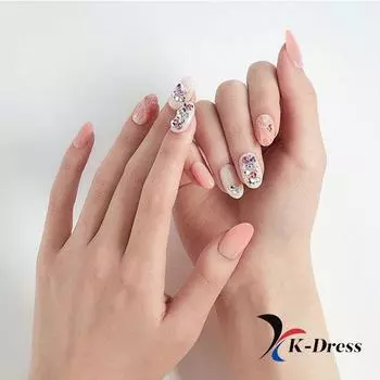 Розовый Букет (Длинный овал) Типсы Magic Press Dashing Diva