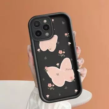 Розовый чехол-бабочка для iPhone Samsung Galaxy Xiaomi Redmi POCO HUAWEI Honor противоударный резиновый мягкий гибкий чехол Redmi 10