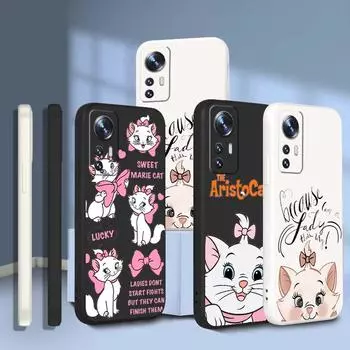 Розовый чехол для телефона с рисунком Марии и котом для Xiaomi Mi 12 11 11T 10 10T 9 9SE Lite Pro Ultra A3, чехол с жидкой веревкой ярких цветов, Fundas Mi 12 Pro
