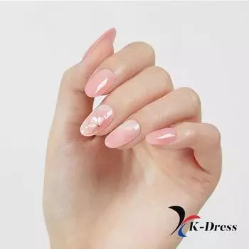 Розовый цветочный (Миндаль) Типсы Magic Press Dashing Diva