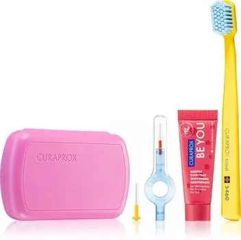 Розовый дорожный набор(зубы, язык и десны) TU прозрачный