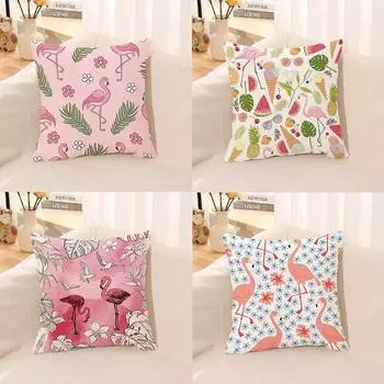 Розовый фламинго наволочка для дивана квадратный автомобильный люкс украшение комнаты 40x40cm