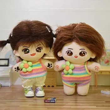 Розовый/голубой 20 см плюшевая кукольная одежда мультяшные плюшевые куклы игрушки одежда переодевание игра style 1