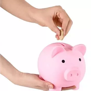 Розовый//голубой поросенок, копилка, игрушка для детей, чтобы копить деньги, безопасная копилка, подсчитывать монеты, не открывающийся держатель для монет, органайзер 14x12x13 см, 170 г