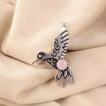 Розовый халцедон драгоценный камень 925 стерлинговое серебро стильная подвеска ювелирное изделие для подарка CP-20-5