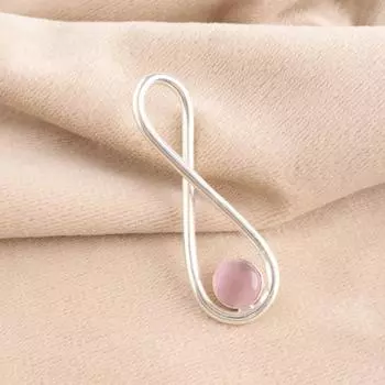 Розовый камень Кошачий глаз Ювелирное изделие из стерлингового серебра 925 ручной работы Женский кулон 1,66 PP-20-40