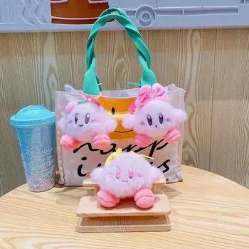 Розовый Кирби аниме плюшевая кукла игрушка брелок рюкзак декоративные аксессуары