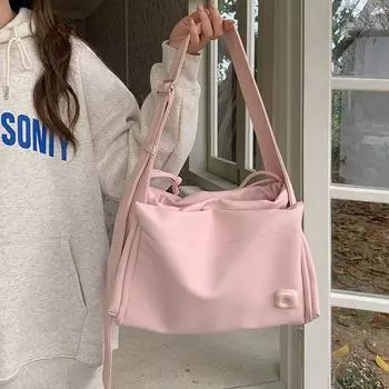Розовый Класс Повседневные Нарядные Сумки на Одно Плечо Большого Размера Pink