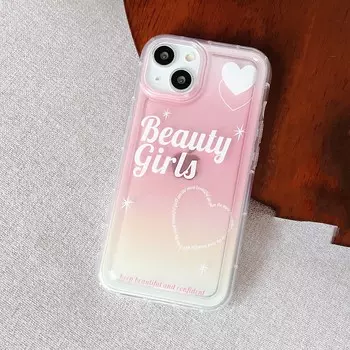 Розовый красивый силиконовый мягкий чехол с сердечком для девочек, милый чехол для телефона Iphone Xsmax Xr X 11 12 Promax 13 14 Pro Max, задняя крышка Fundas for iphone xr