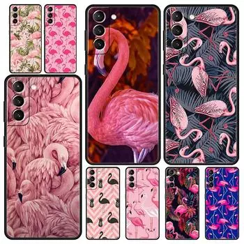 Розовый, красный чехол с фламинго для телефона Samsung Galaxy S24 S23 S22 5G S20 Ultra S21 FE S10 S9 Plus S10E S8 Lite 20, мягкий силиконовый чехол Samsung S20Ultra