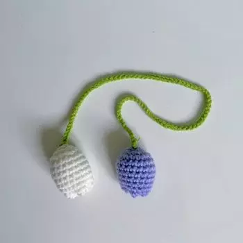 Розовый Красный Желтый Вязаный Закладка Клубника Цветок Лист Подвеска Вязаная Подвеска Клубника Женщины 25