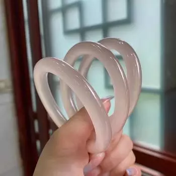 Розовый лотос из афганского нефрита, женский прозрачный розовый модный браслет из нефрита 54mm