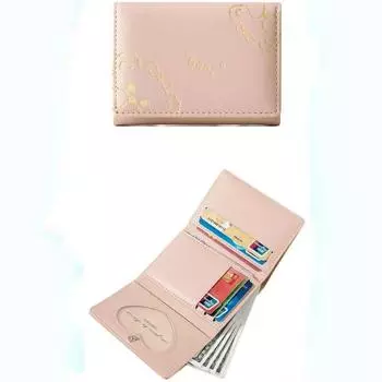 Розовый медведь ID держатель для кредитных карт повседневный кошелек для монет милый короткий кошелек для женщин 1