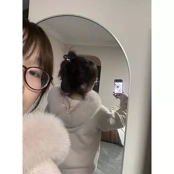 Розовый мех лисы с капюшоном, большой меховой воротник, небольшой ароматный свитер, куртка женская осенне-зимняя, утолщенная, короткая, топ S розовый