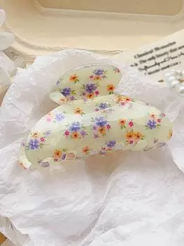 Розовый, милый, элегантный, цветочный, вишневый, набор заколок для волос, акриловый принт, бант, ромашка, шпильки для волос для женщин, летние цветочные аксессуары для волос