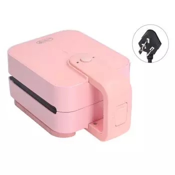 Розовый мини-тостер для сэндвичей 650 Вт, портативная вафельница, электрическая панини-машина для общежитий L