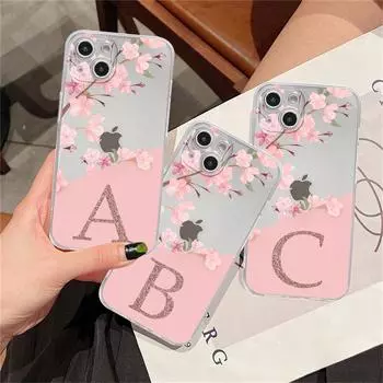 Розовый модный прозрачный чехол с цветочным принтом и надписью для Apple iPhone 14 11 13 12 Pro 7 8 Plus XR X XS Max 6 6S, силиконовый чехол для телефона iPhone 14 Plus