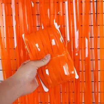 Розовый Очаровательный Дождь из Занавесок для Романтического Дня Святого Валентина и Свадебных Торжеств 1x1M Orange Curtain