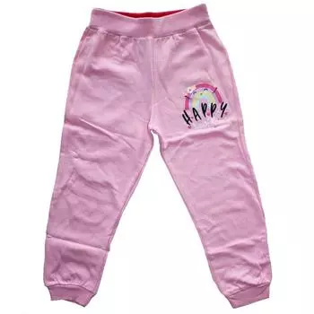 Розовый однотонный спортивный костюм с принтом Happy Rainbow