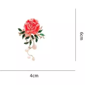 Розовый пион цветок жемчуг броши для женщин одежда пальто ювелирные изделия аксессуары подарки