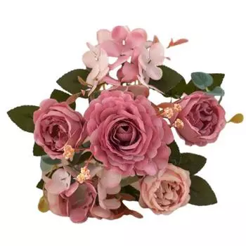 Розовый пион, искусственный цветок, 6 вилок, винтажный стиль, реалистичный, не выцветающий, устойчивый к ультрафиолетовому излучению, реалистичные цветы пиона, секс-одежда для взрослых красный