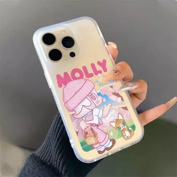 Розовый Поп Март: Совместимо с Apple 15/14/13/12/11/PRO/PROMAX/XSMAX/XR/XS. Apple 13PRO