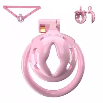 Розовый пояс верности, очень маленький пояс верности, замок верности для мальчика и дочери, эластичная лента с клеткой для члена, устройство для удержания клетки верности