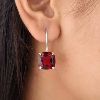 Розовый Рубеллит Драгоценный Камень 925 Стерлинговое Серебро Ювелирные Изделия Ручной Работы Серьги-Крючки 1 EE-172-2