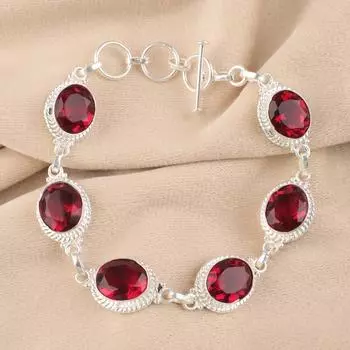 Розовый рубеллит драгоценный камень 925 стерлинговое серебро ювелирные изделия ручной работы женский браслет 8,5 RB-2-10