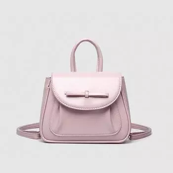 Розовый рюкзак с бантом для девочек, маленький рюкзак Niche Chain Travel, легкая школьная сумка