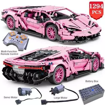 Розовый технический эксперт, строительные блоки известных спортивных автомобилей