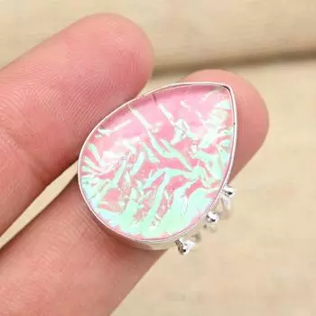 Розовый тройной опал, драгоценный камень, стерлинговое серебро 925 пробы, ювелирные изделия, необычное кольцо ручной работы 4 розовый