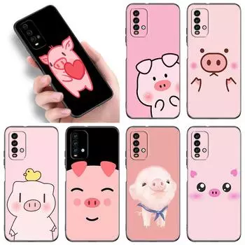 Розовый забавный чехол для телефона со свиньей для Xiaomi Redmi Note 5 6 9T K20 K40 K50 Pro 7A 8A 9A 9C 9i 10A 10C A1 S2, мягкий черный чехол из ТПУ Redmi Note 5(Pro)