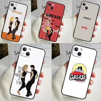 Розовый женский чехол Grease Movie для iPhone 14 16 15 Pro Max 11 12 13 Mini 7 8 Plus X XR XS MAX мягкий противоударный чехол iPhone 15 Pro