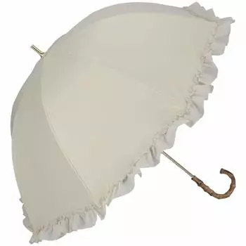 Розовый зонтик Trick Off White, 50 см, оборка, 6 ребер, 87132