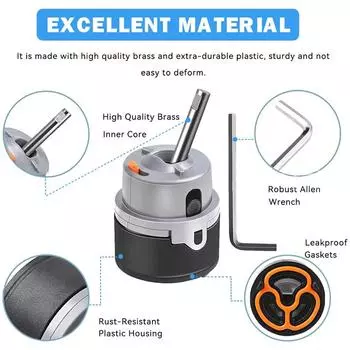 Rp50587 для картриджа Delta Faucet, Dst-совместимый ремонт одной ручки, картридж клапана и шестигранный ключ для кухни серый