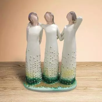 Рядом со мной Три женщины рядом со мной Украшения из смолы Ремесленные украшения Праздничные креативные подарки One Size белый