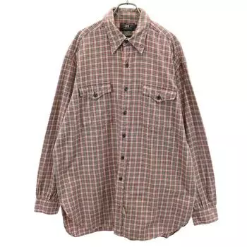 RRL 90s Initial tag Red 3 stars Old Check Pattern Long sleeve shirt L Men s Used
