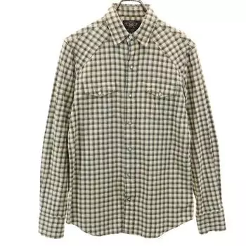 RRL Check Pattern Long sleeve Western shirt S Beige Men s Used