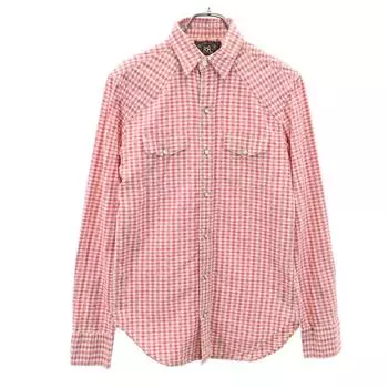 RRL Check Pattern Long sleeve Western shirt XS Red series Men s Used