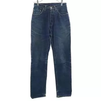 RRL Джинсы из денима на пуговицах, темно-синие, мужские, б/у