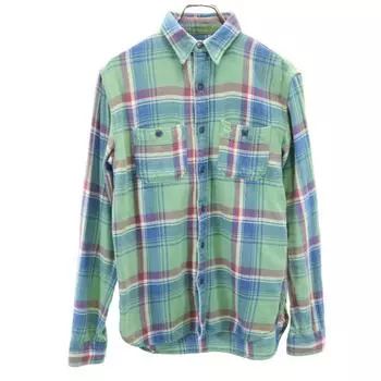 RRL Long sleeve Check shirt XS Green system Men s Used
