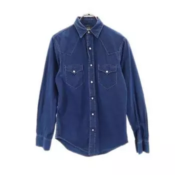 RRL Ralph Lauren Long sleeve Western shirt XS Navy system RALPH LAUREN Men s Used