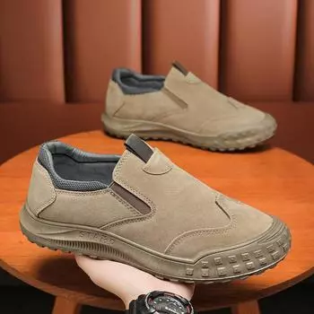 RS69 обувь для страхования труда мужская обувь 2025 летние взрывные низкие водонепроницаемые кожаные ботинки мужская уличная нескользящая и износостойкая повседневная обувь 39