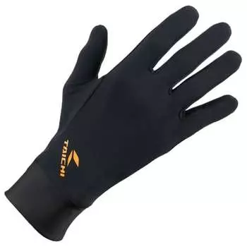 RS TAICHI Bike Autumn/Winter Brushed Lining Thermal Cold Protection Stretch Long Cuff Warm Ride Inner Gloves (Long) RST131 BLACK L