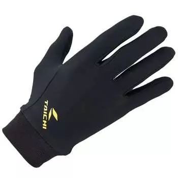 RS TAICHI Bike Autumn/Winter Brushed Lining Thermal Cold Protection Stretch Warm Ride Inner Gloves RST130 BLACK M
