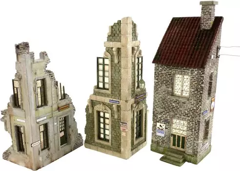 RT Diorama Building Угол сцены диорамы Модельный комплект RTD35255 1/35 (Набор 3)