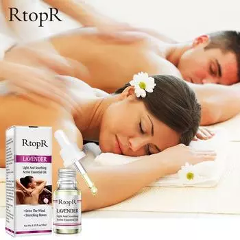 RtopR Чистое растение лаванды Массажное масло для кожи Антивозрастное масло имбиря для экстракта капель для облегчения боли Уменьшение беспокойства Улучшение сна