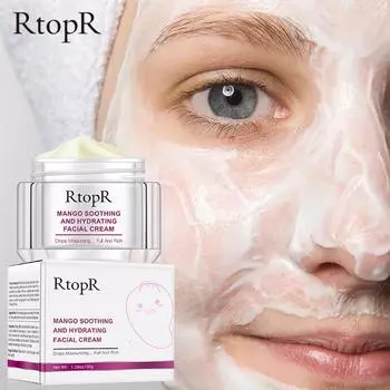 RtopR Крем для лица с манго, успокаивающий и увлажняющий крем, укрепляющий, сужающий поры, дневной крем для ухода за кожей